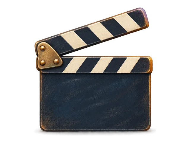 A film clapperboard