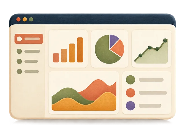 Ένα παράθυρο browser με απλό dashboard
