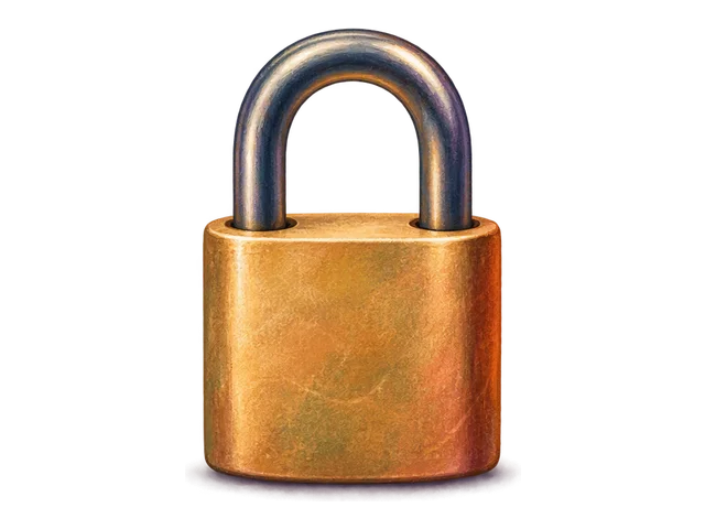A closed padlock
