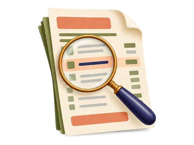 A priced quote with one line examined under a magnifier