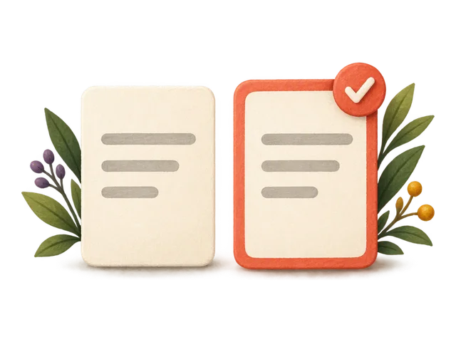 Two panels of listed rows separated by a dashed line